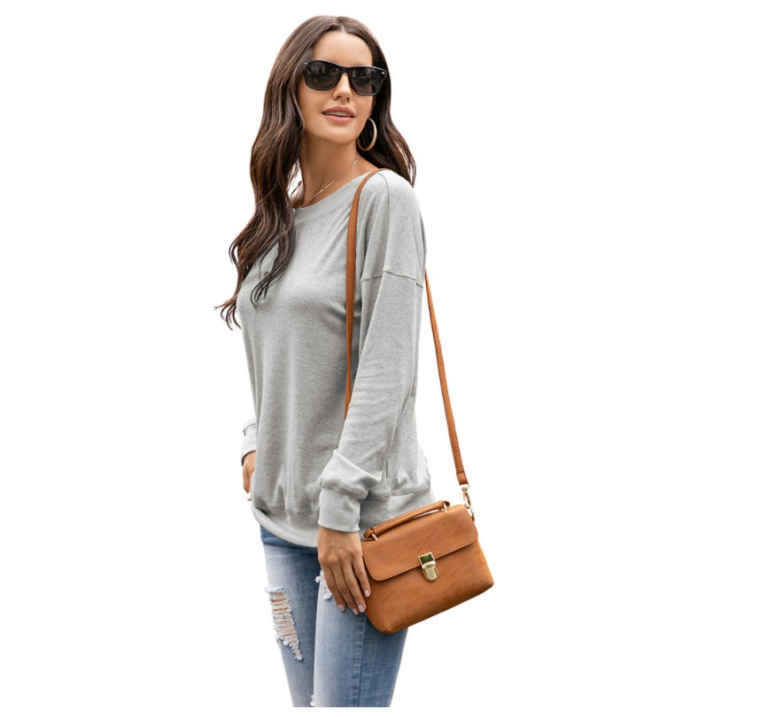 Women's Fashion Long-sleeved T-shirt Casual Sweater